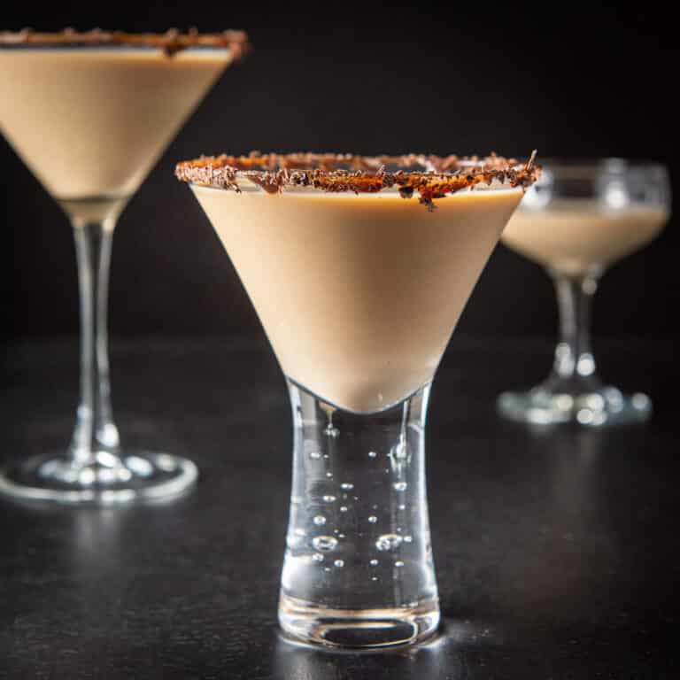 Vertical view of the Godiva chocolate martini square