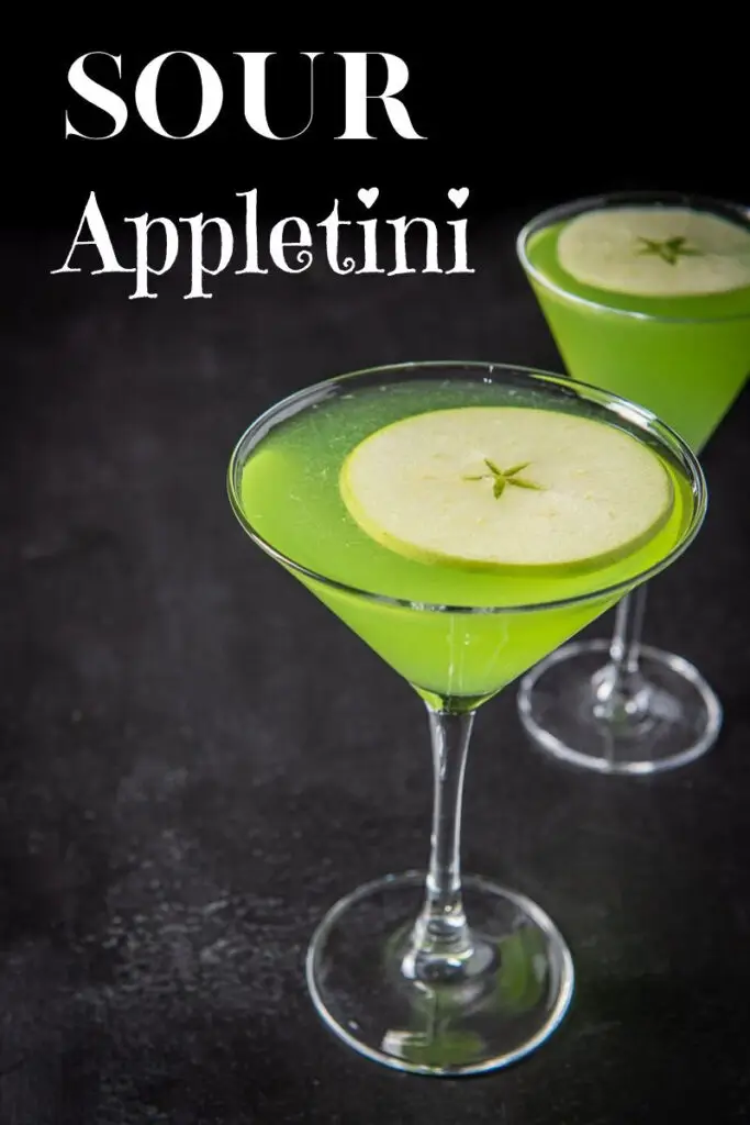 Sour Appletini Cocktail for Pinterest 2