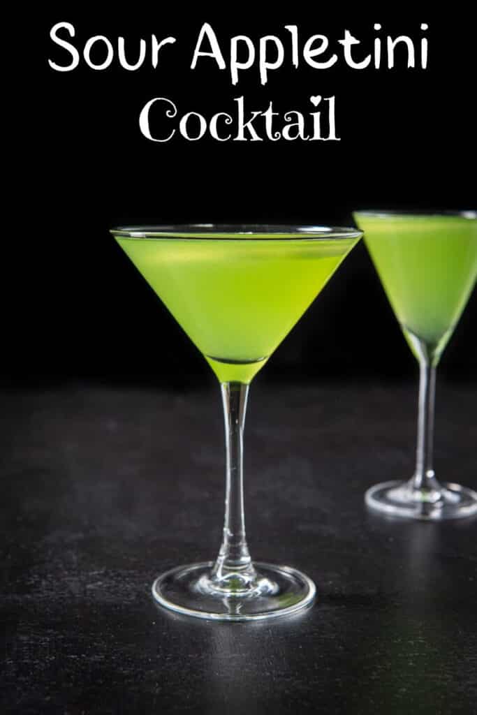 Sour Appletini Cocktail for Pinterest 3