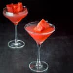 Watermelon Cosmo in a classic martini glass - square