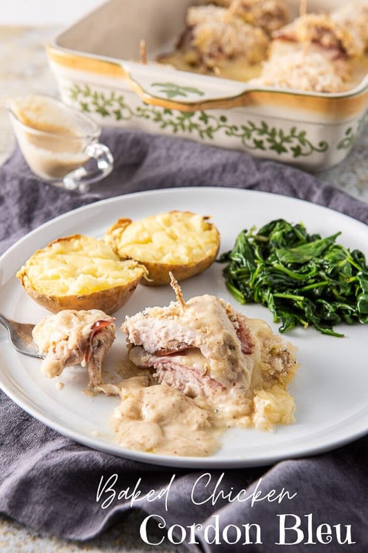 Baked Chicken Cordon Bleu for Pinterest 4