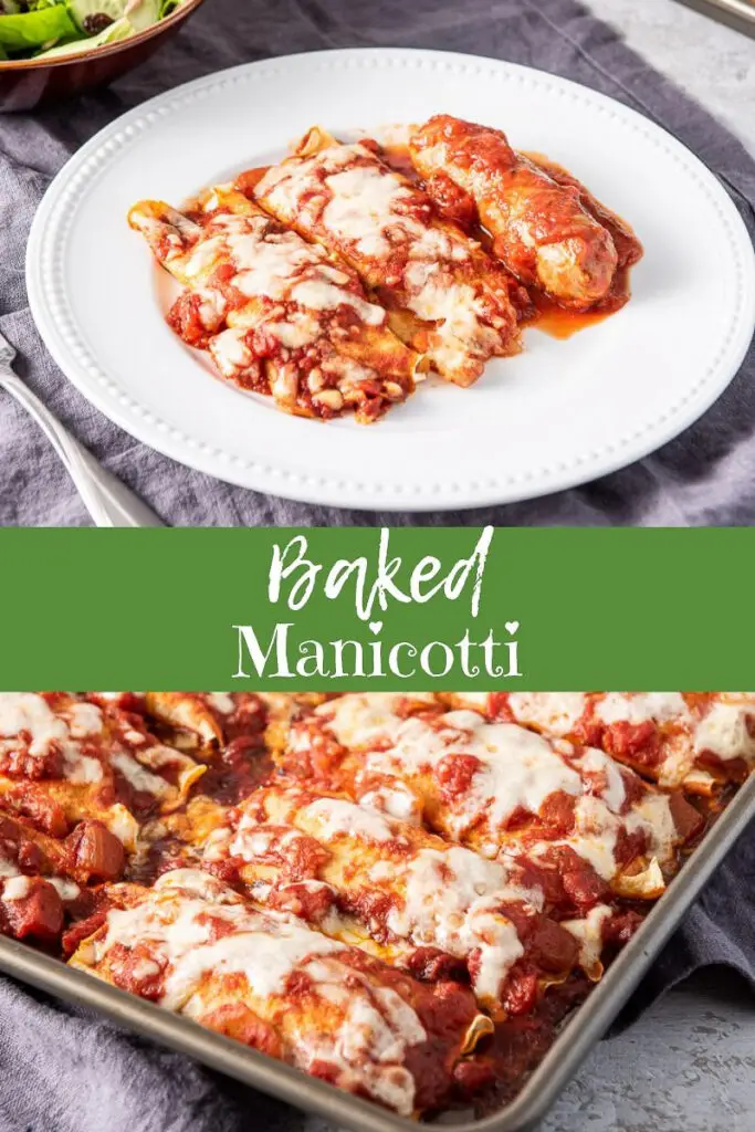 Baked Manicotti for Pinterest