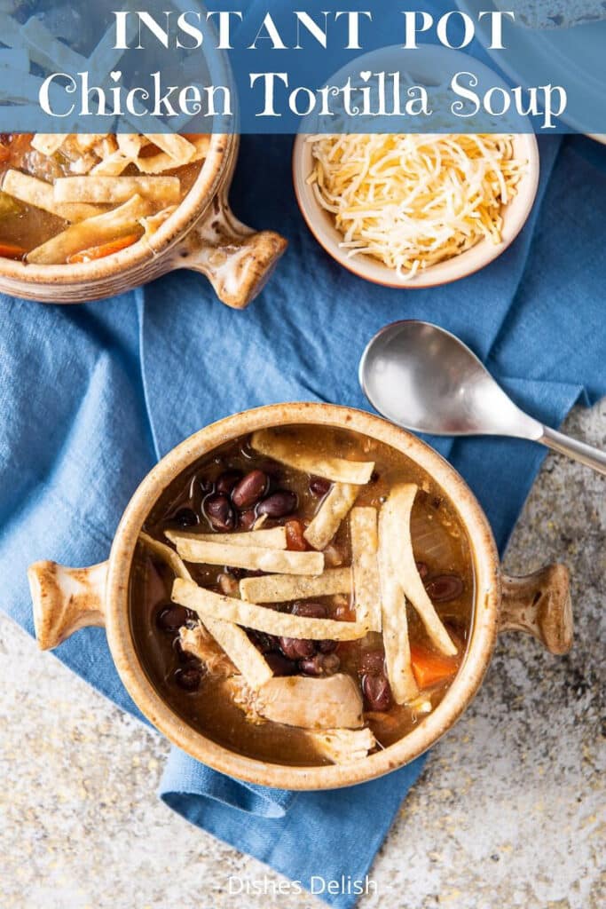 Instant Pot Chicken Tortilla Soup for Pinterest 2