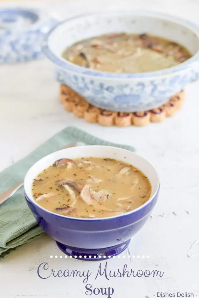 Creamy Mushroom Soup | Dishes Delish