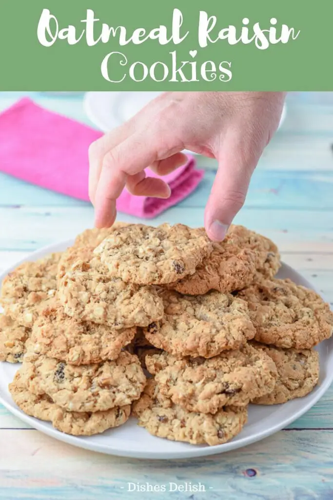 Oatmeal raisin cookies for Pinterest 2