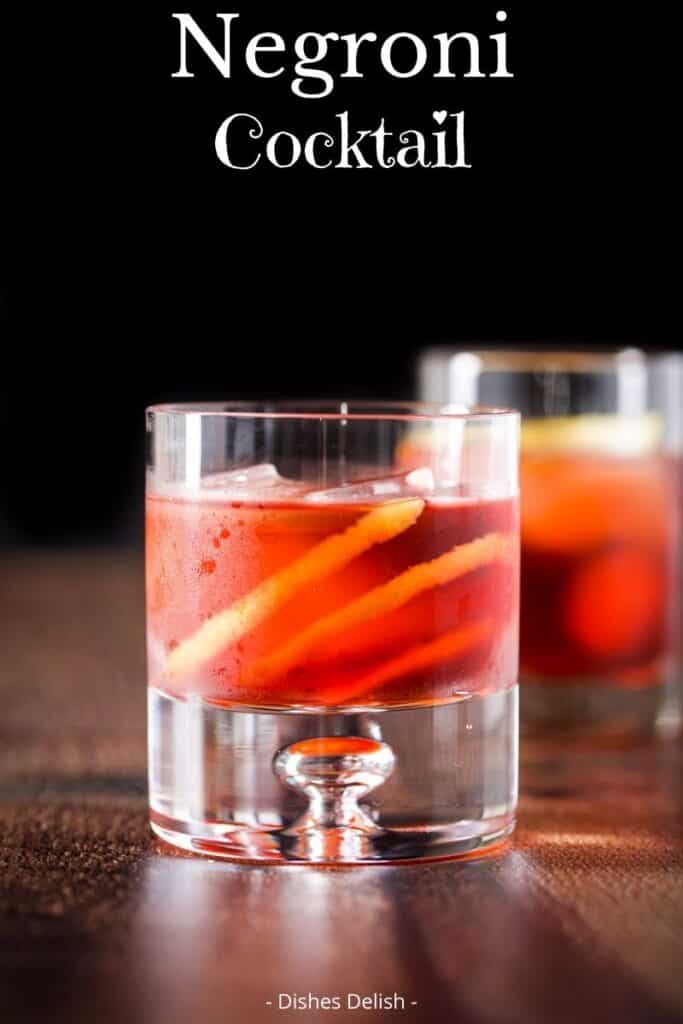 Negroni Cocktail Recipe for Pinterest 2