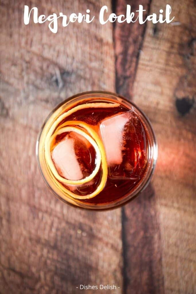 Negroni Cocktail Recipe for Pinterest 5