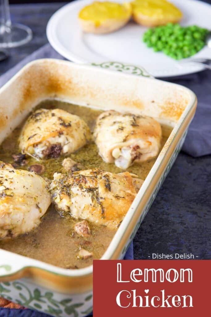 Baked Lemon Chicken Thighs for Pinterest 2