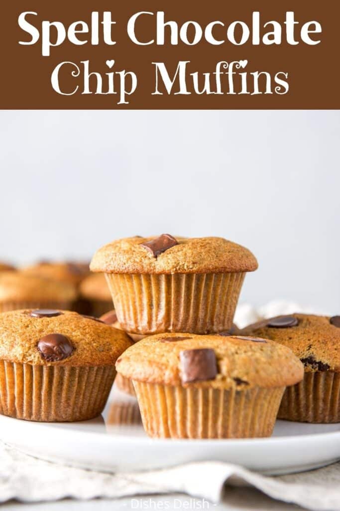Spelt Chocolate Chip Muffins for Pinterest 4