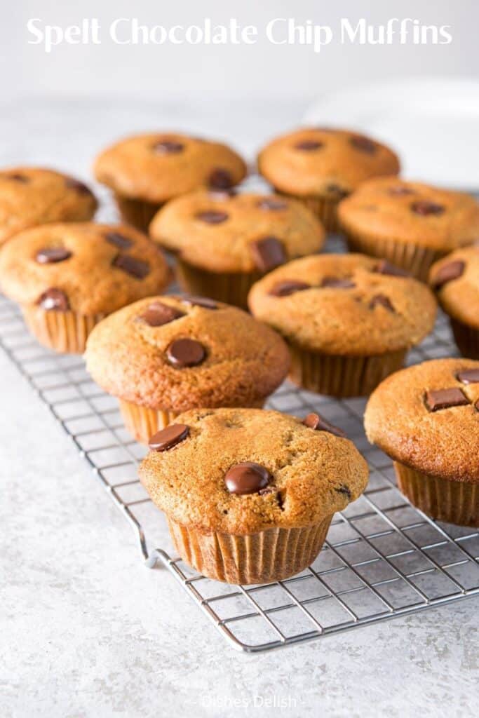 Spelt Chocolate Chip Muffins for Pinterest 7