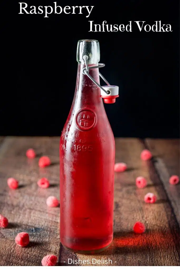 Raspberry Infused Vodka for Pinterest
