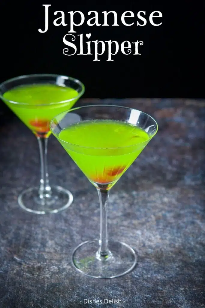 Japanese Slipper Cocktail for Pinterest