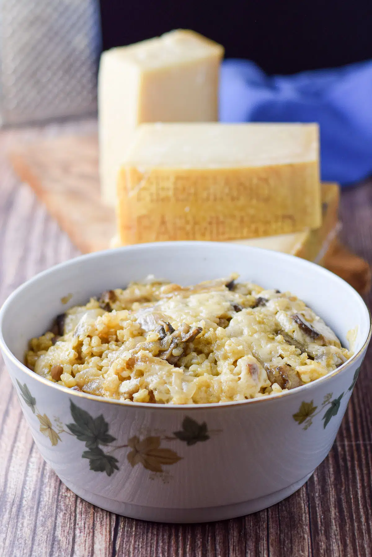 Mushroom Rice Casserole - Cheesy Parmesan - Dishes Delish