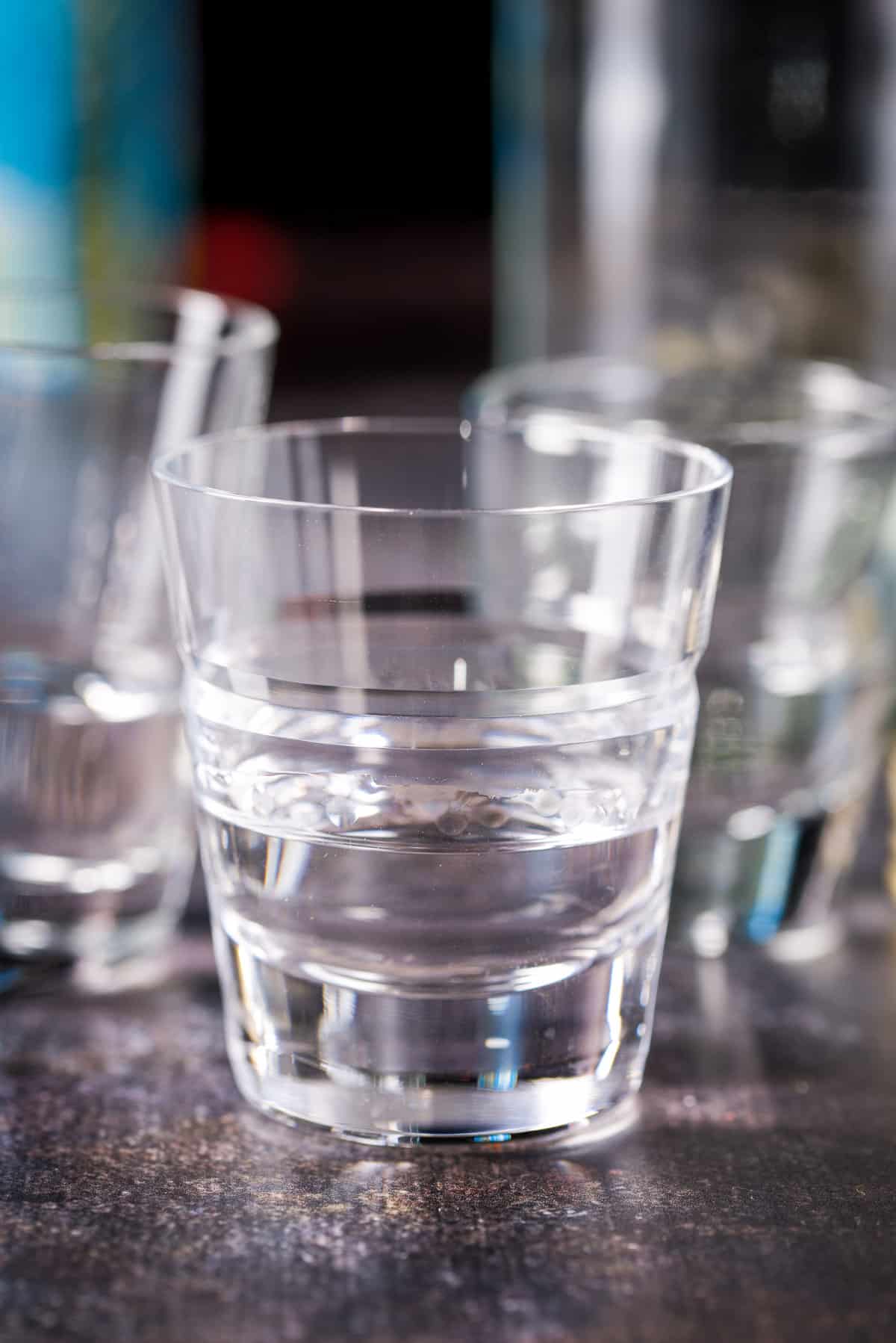 Vanilla vodka measured out