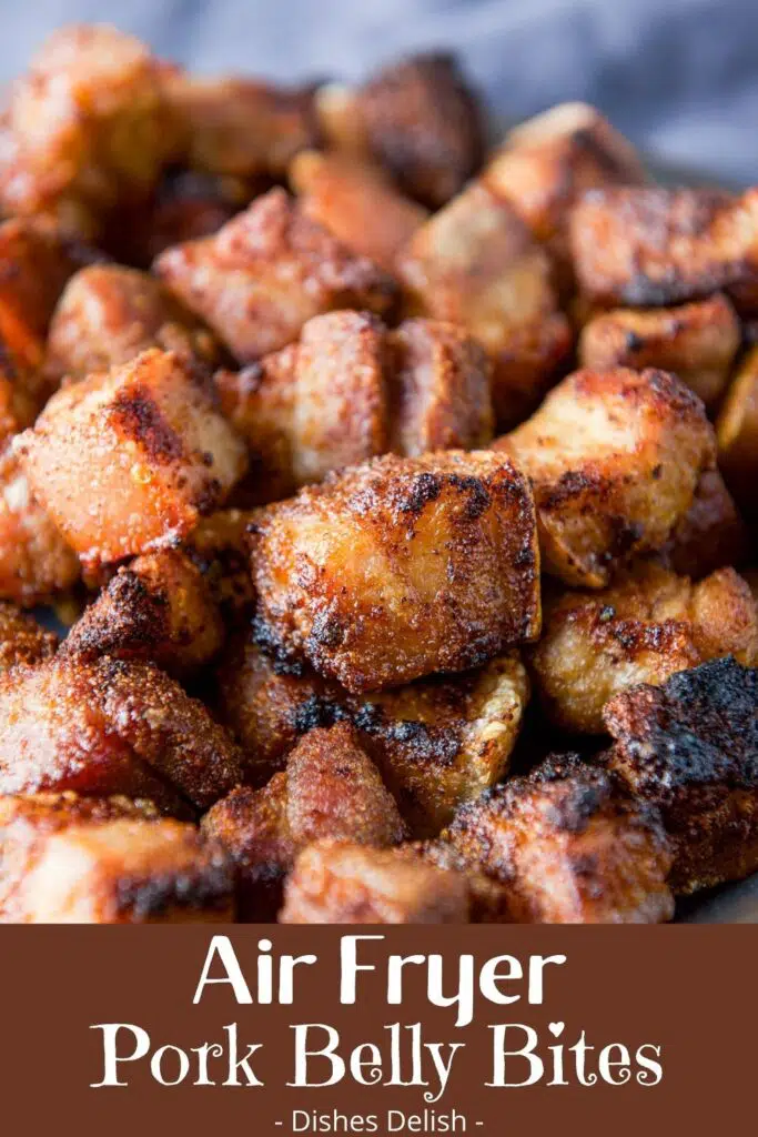 Air Fryer Pork Belly Bites for Pinterest 1