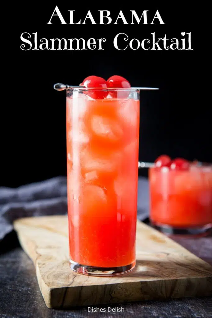 Alabama Slammer Cocktail for Pinterest