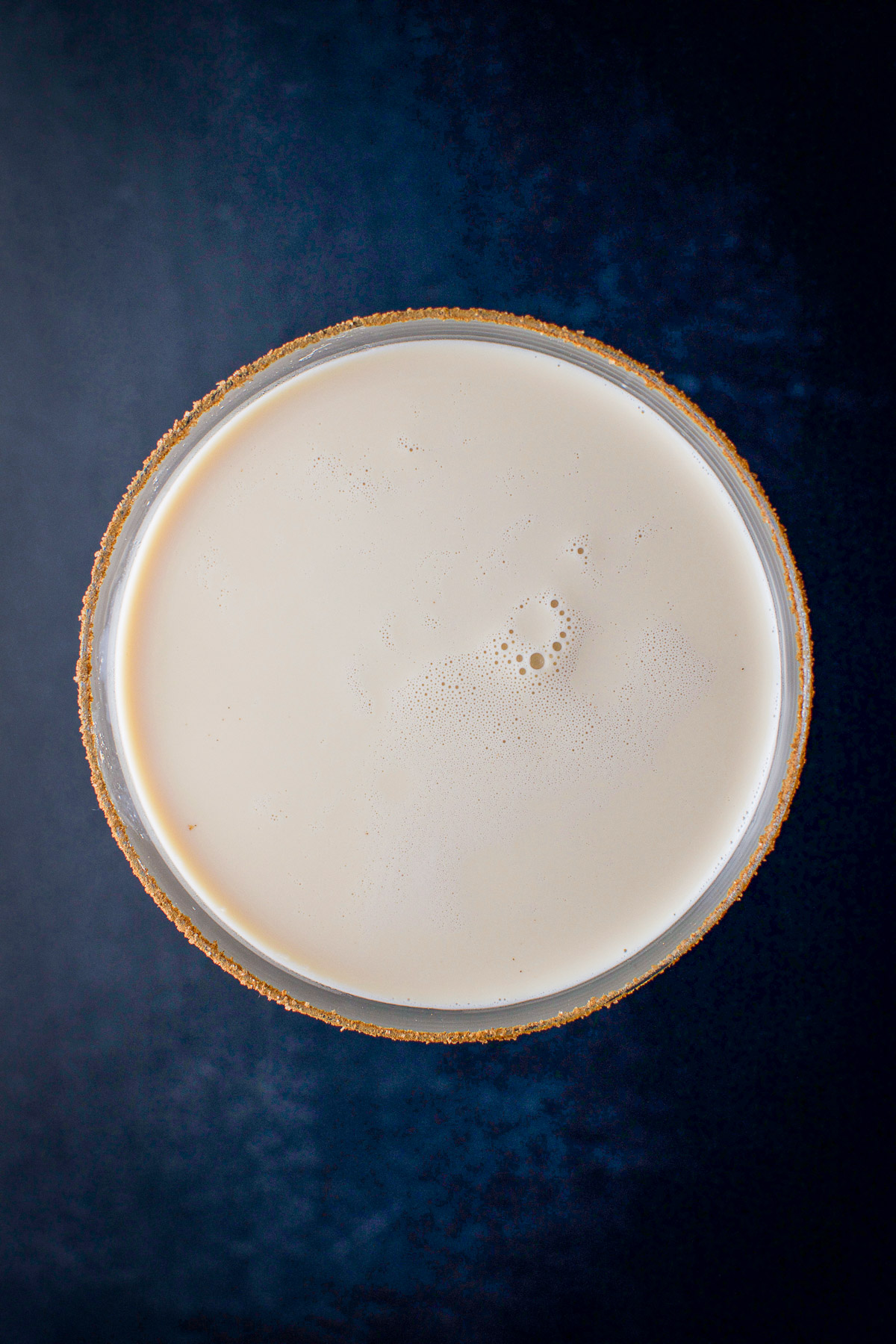 Overhead view of the pumpkin spice martini
