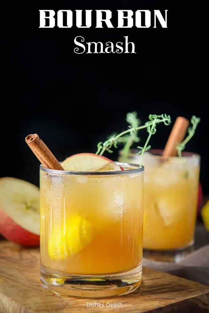 apple cider bourbon smash for Pinterest 4