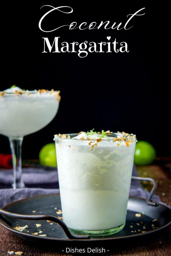 coconut margarita for Pinterest