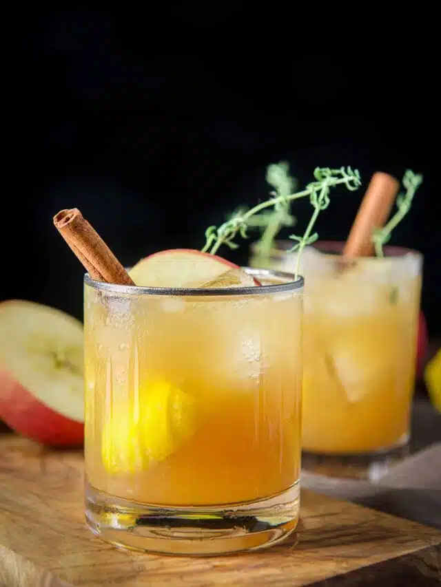 Easy Apple Cider Bourbon Smash