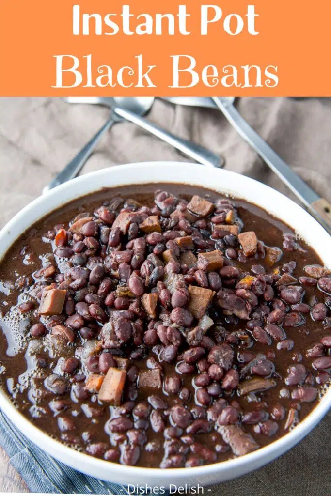 instant pot black beans for Pinterest
