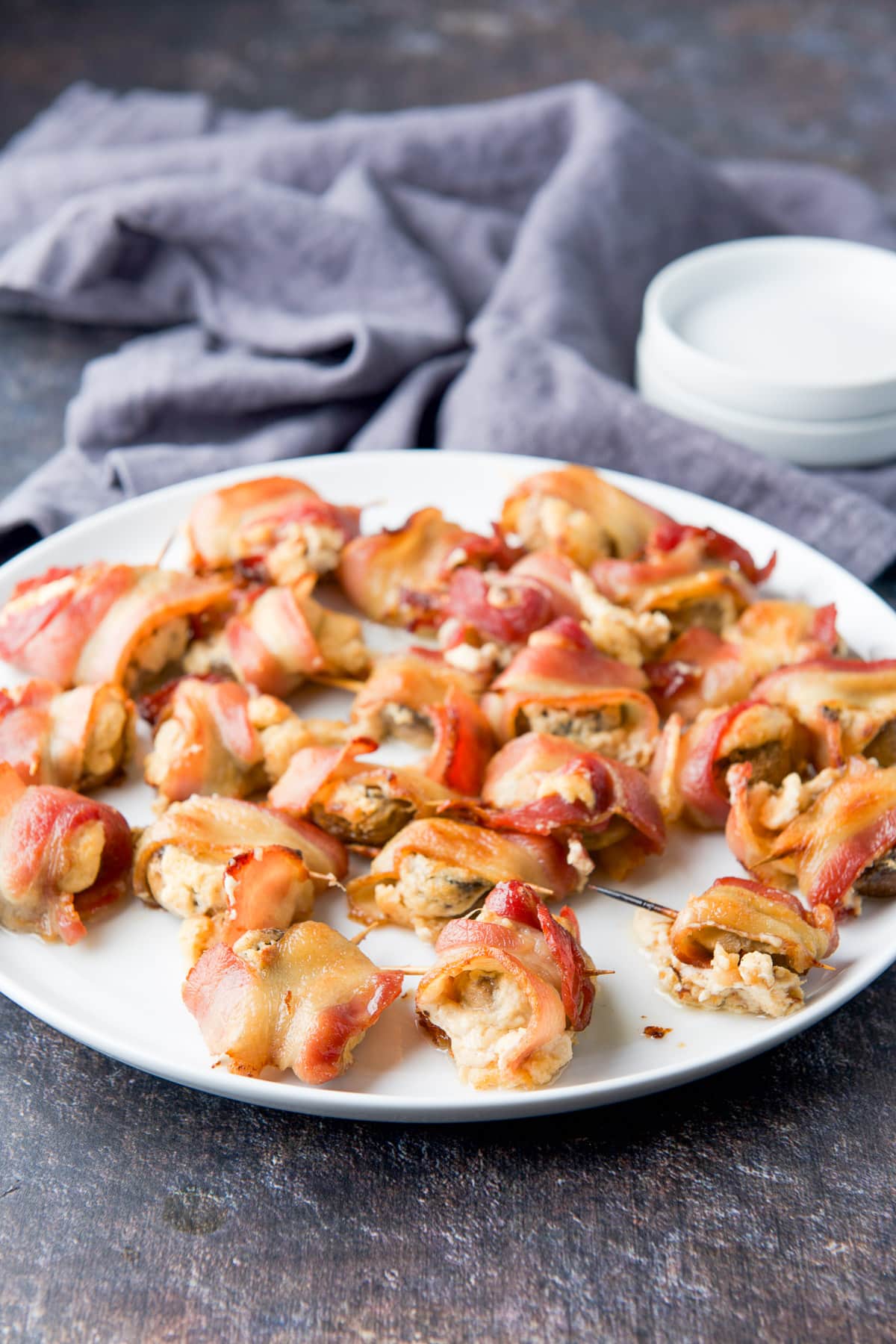 Bacon Wrapped Mushrooms - Dishes Delish