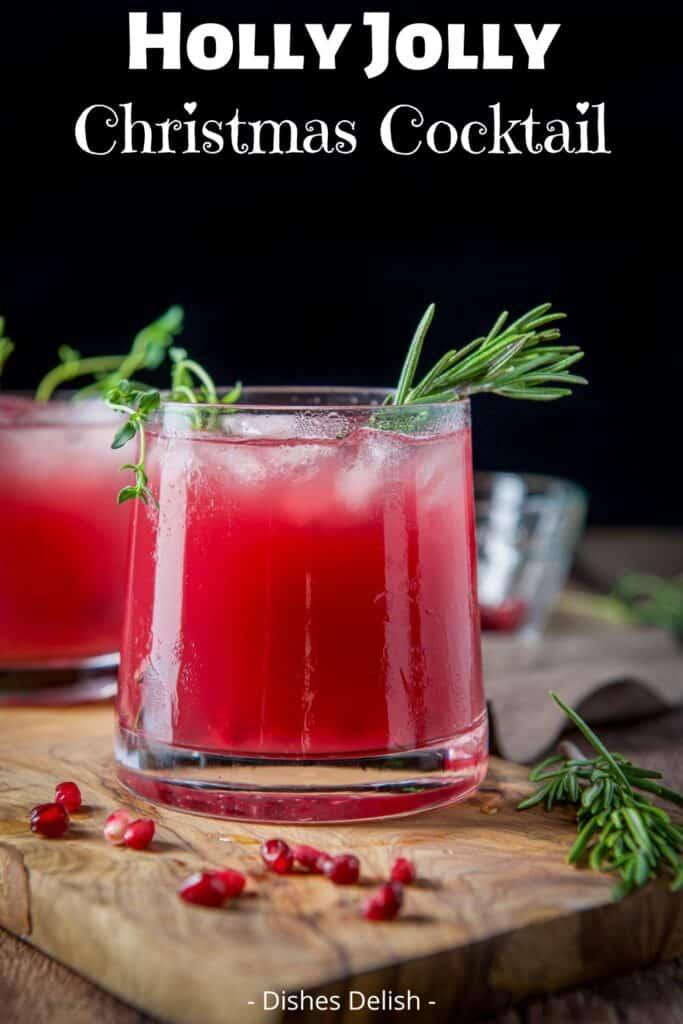 holly jolly christmas cocktail for Pinterest