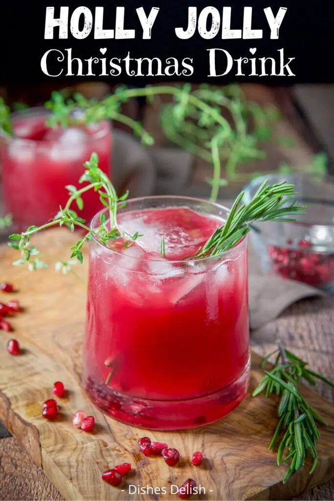 holly jolly christmas cocktail for Pinterest 3
