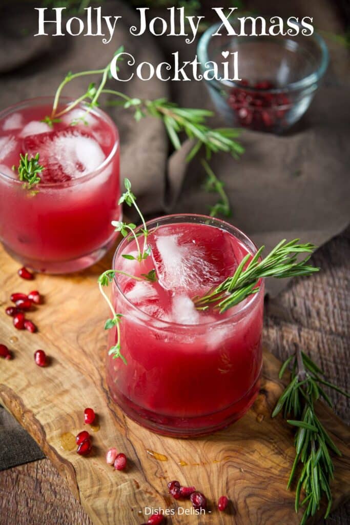holly jolly christmas cocktail for Pinterest 4