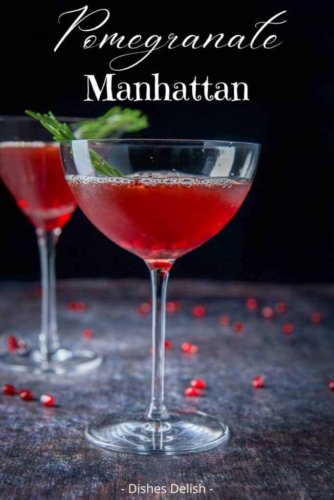pomegranate manhattan for Pinterest