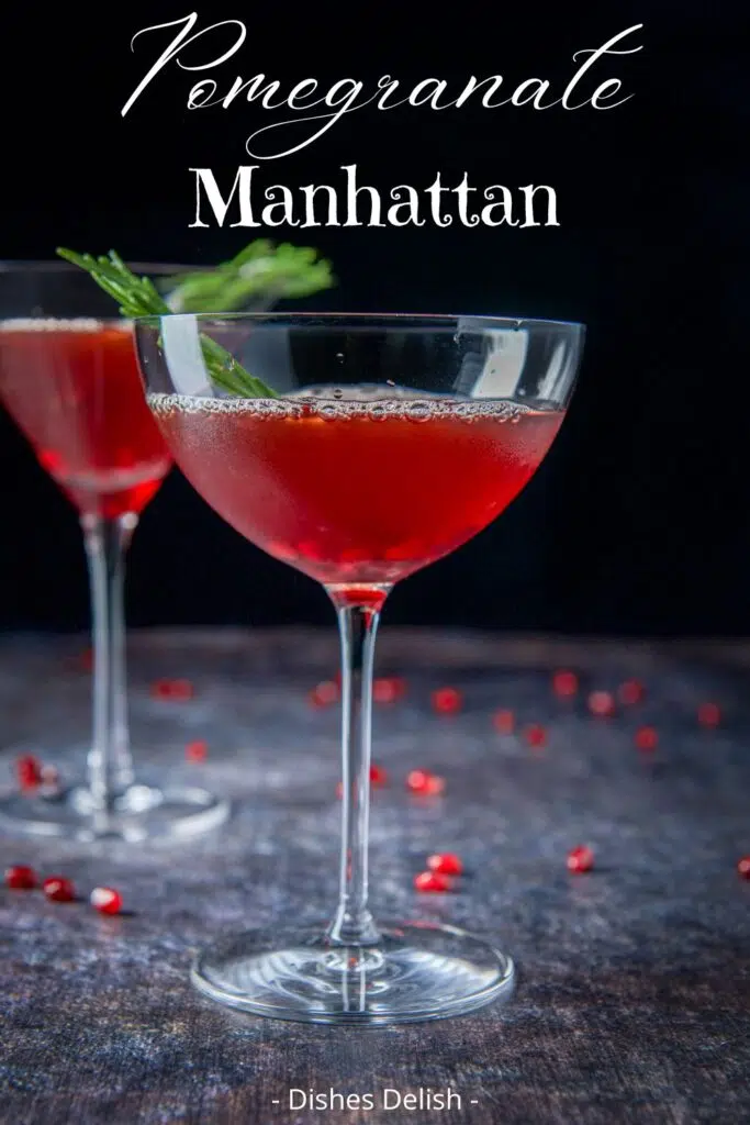 pomegranate manhattan for Pinterest
