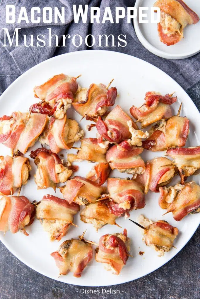 bacon wrapped mushrooms for Pinterest 2