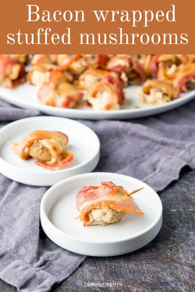 bacon wrapped mushrooms for Pinterest 3