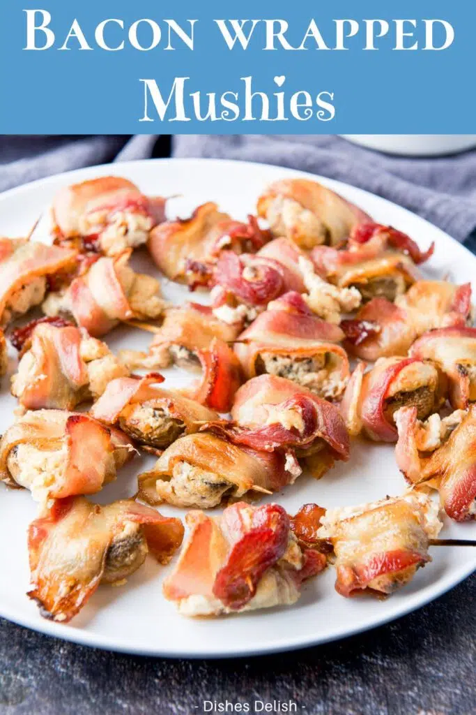 bacon wrapped mushrooms for Pinterest 4