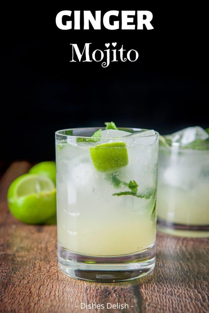 ginger mojito for Pinterest