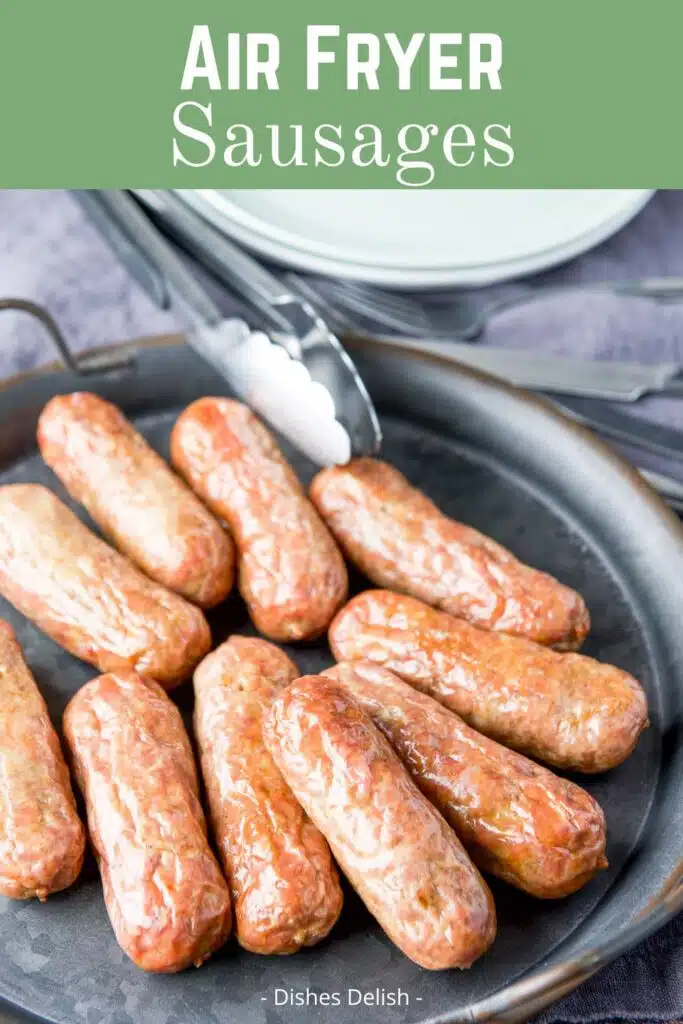 air fryer sausages for Pinterest 2