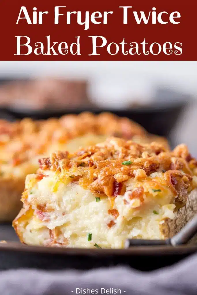 air fryer twice baked potatoes for Pinterest