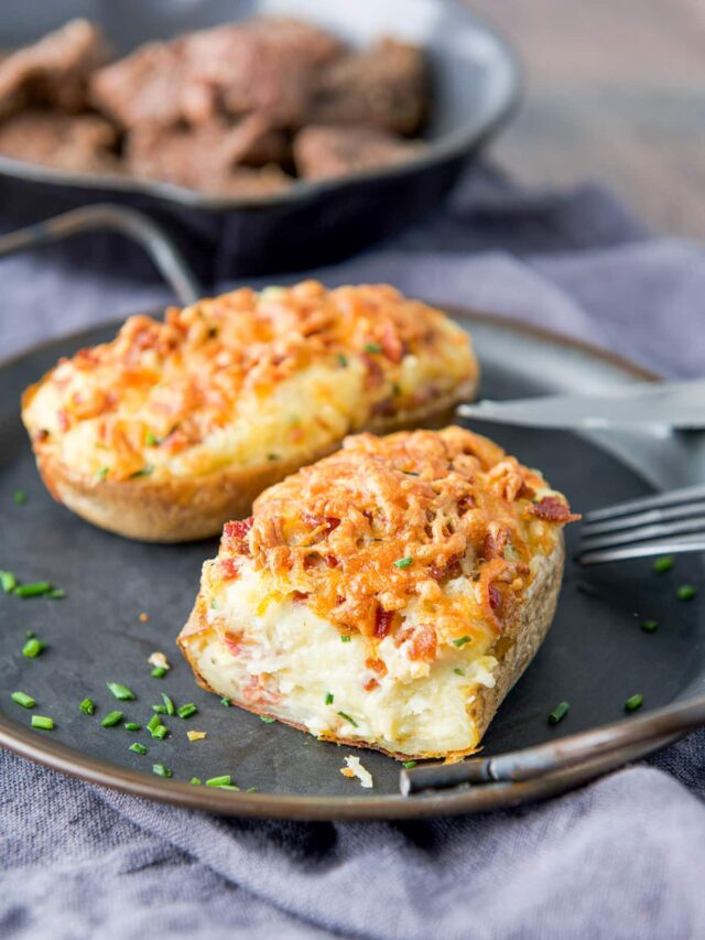 Easy Air Fryer Twice Baked Potatoes Dishes Delish