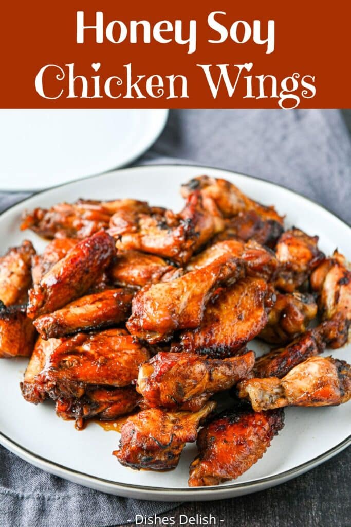 honey soy chicken wings for Pinterest