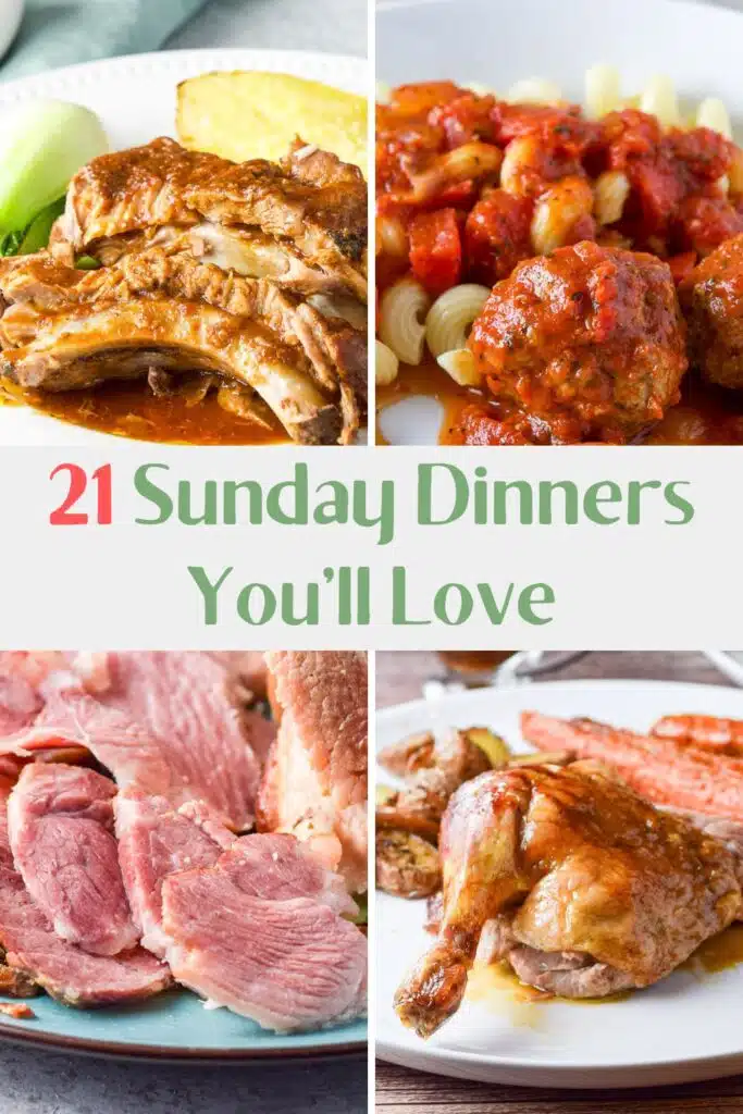 21 sunday dinners for Pinterest