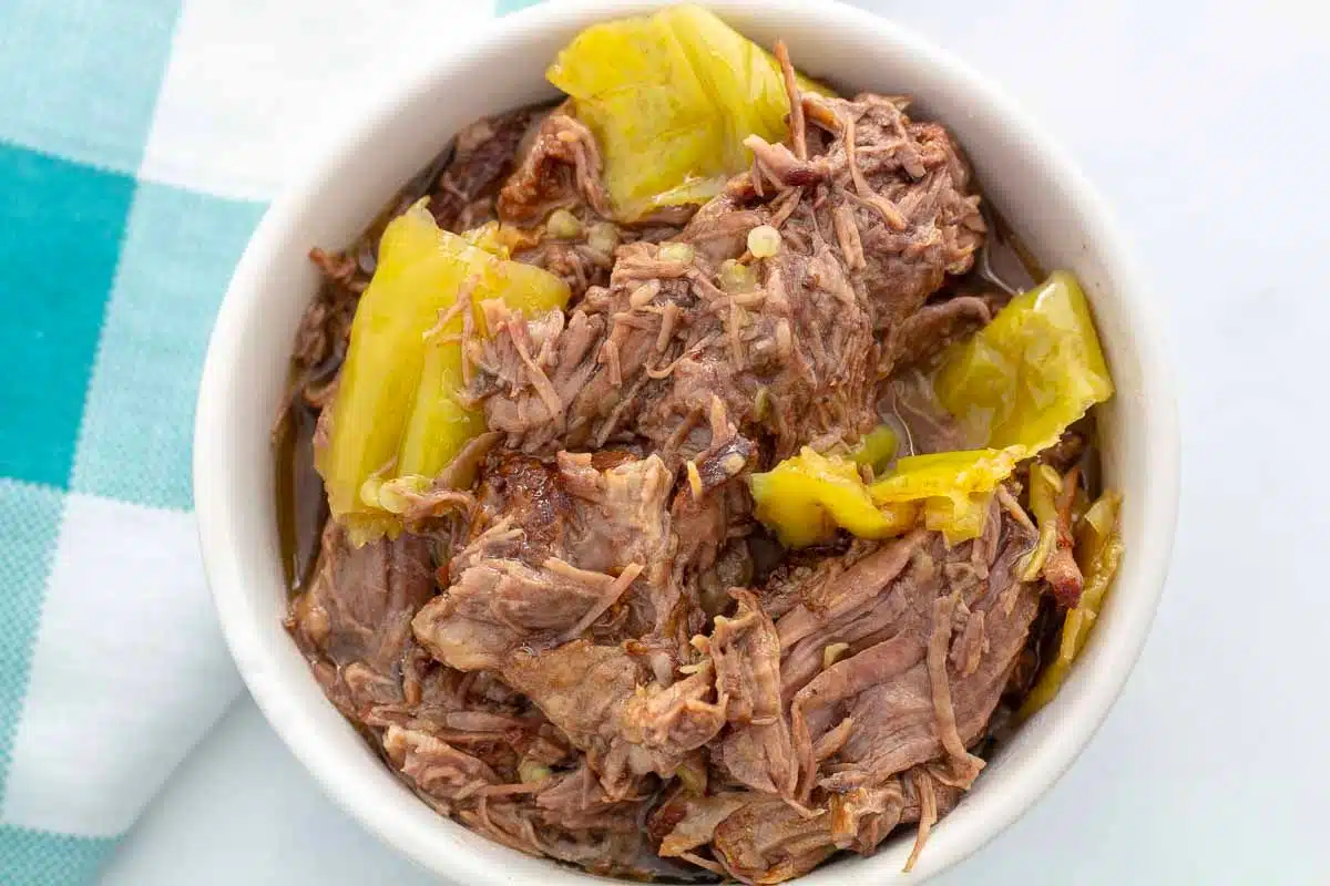 Beef flakes in a bowl.