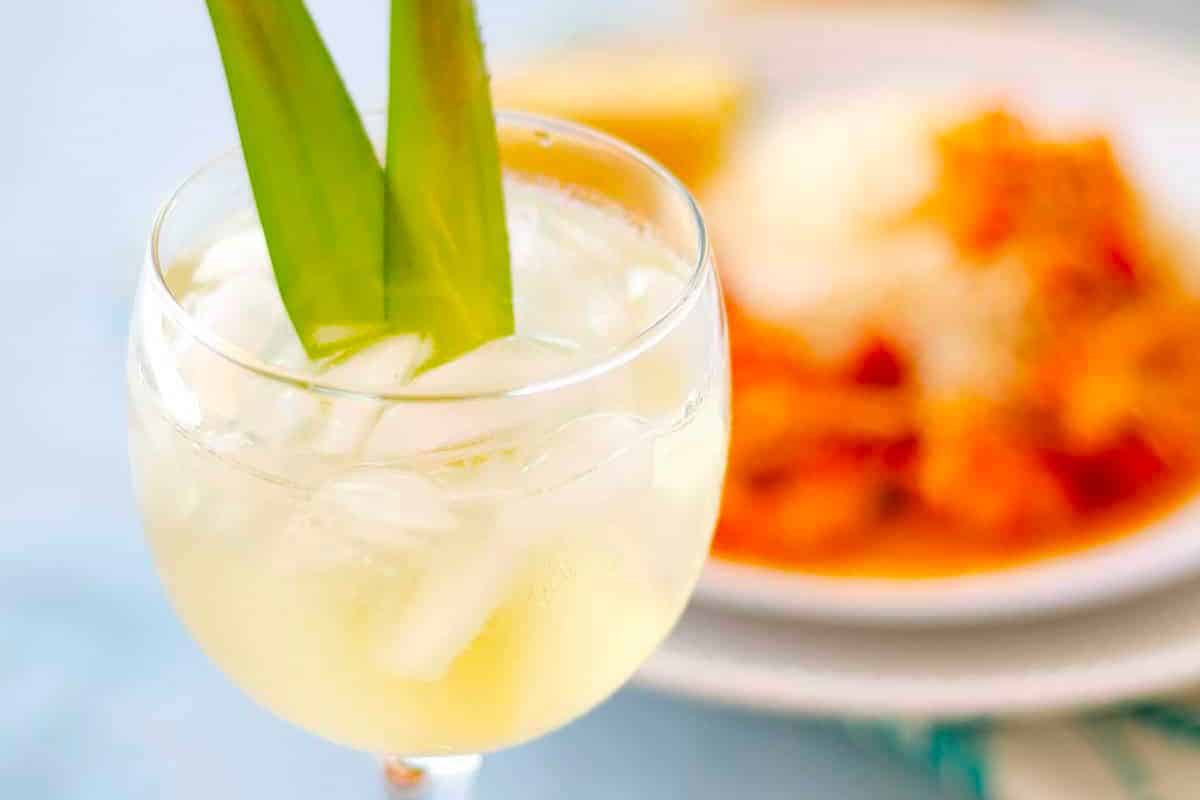 A glass of cocktail.