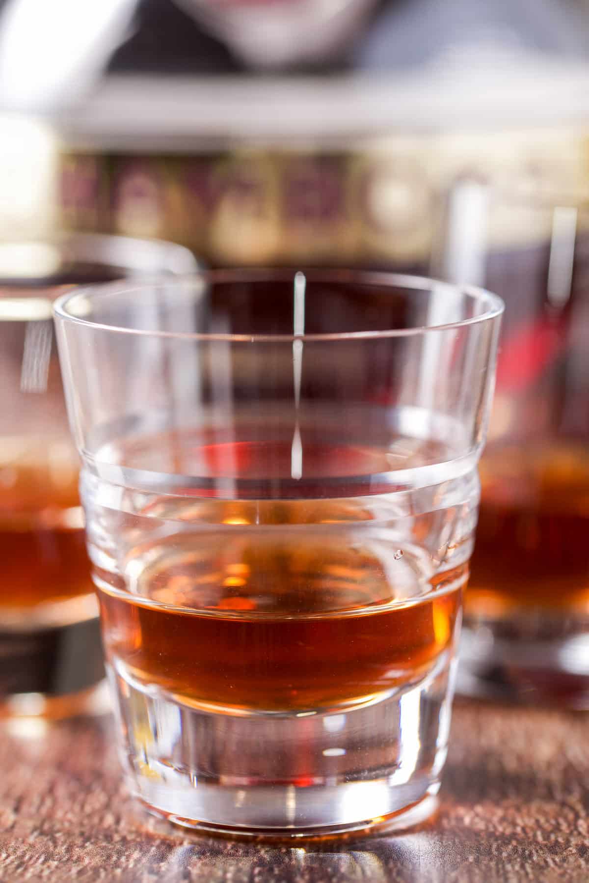 Chambord poured in the shot glasses