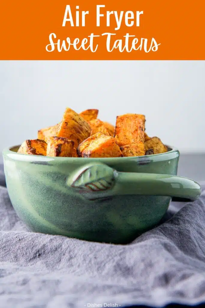 air fryer sweet potatoes for Pinterest 3