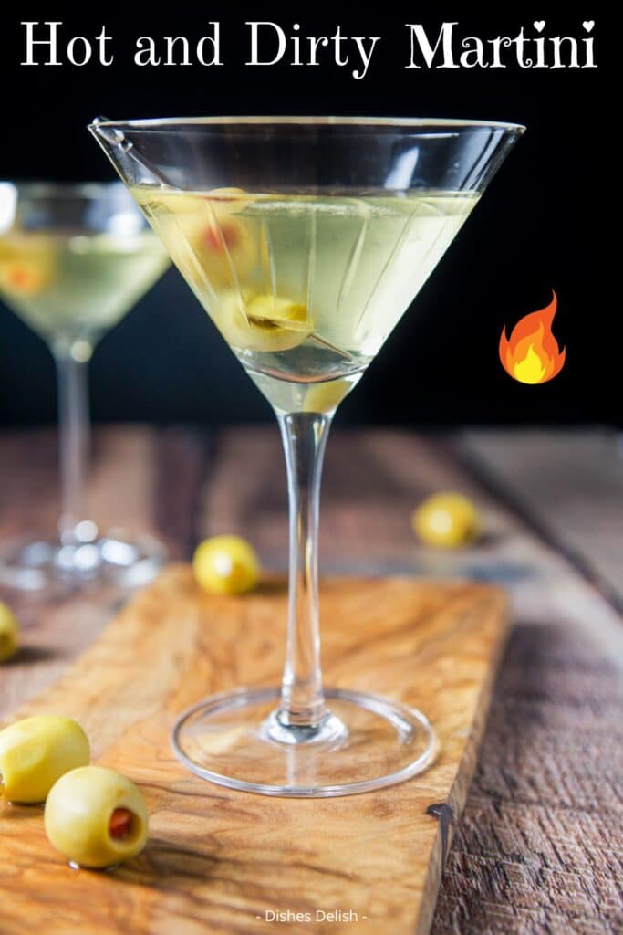 hot and dirty martini for Pinterest