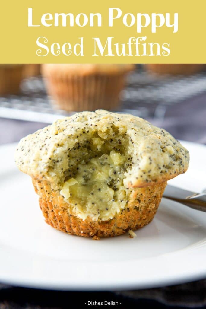 lemon poppy seed muffins for Pinterest