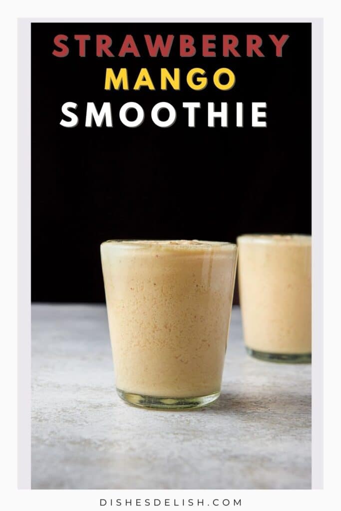 strawberry mango smoothie Pin
