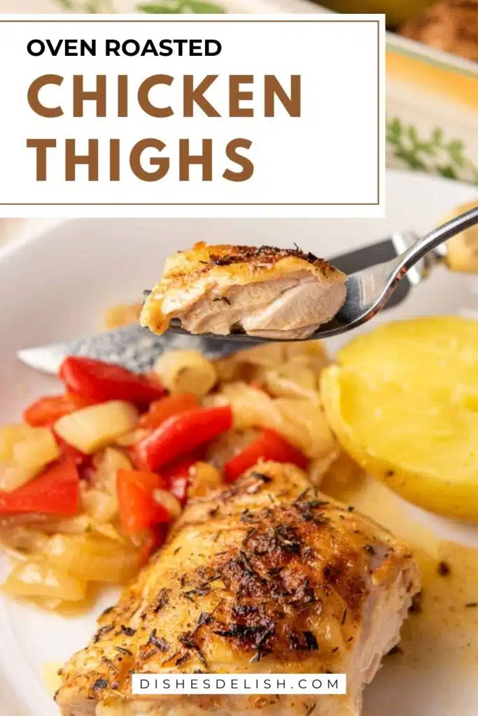 Oven Roasted Chicken Thighs for Pinterest
