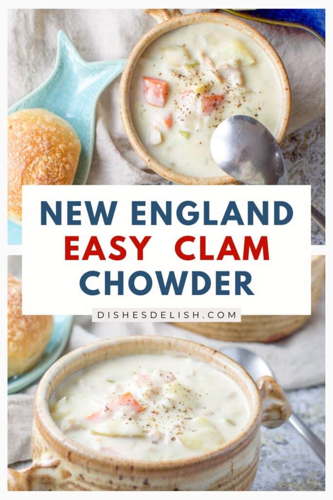 easy clam chowder Pin
