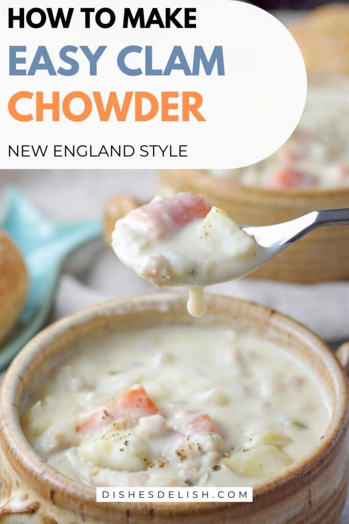 easy clam chowder Pin 3